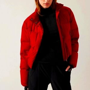Athleta Bold Candy  Red Summit Down Puffer Jacket XS